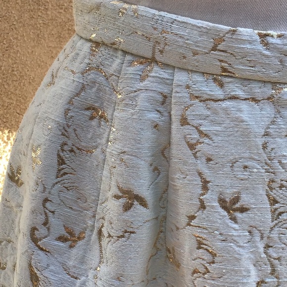 VTG Mary McFadden Lurex Leaf Pencil Skirt S - Picture 6 of 12